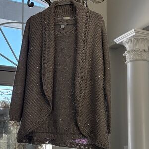 Chico's Sparkling Brown Cardigan